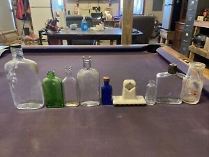 Lot of 8 Vintage Glass Bottles