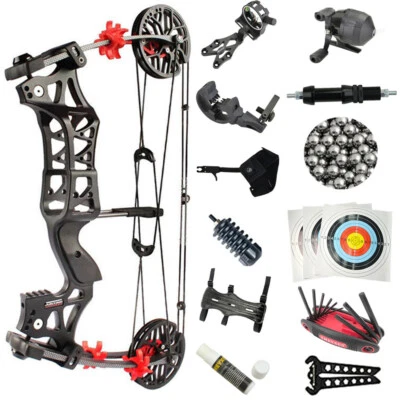 Compound Bow 30-60lbs Steel Ball 21'' Axis Archery Archery Hunting Fishing RH LH - Image 1 of 4