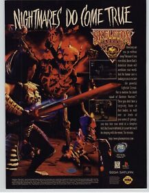 Skeleton Warriors PS1 PSX Playstation 1 Sega Saturn Art 1995 Vintage Print Ad