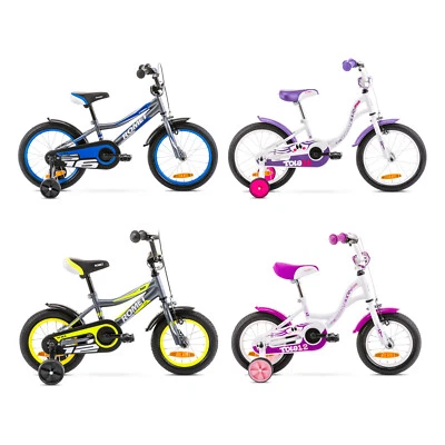 Romet Kinderfahrrad 12 / 16 Zoll für Mädchen und Jungen, verschiedene Farben - Bild 1 von 4