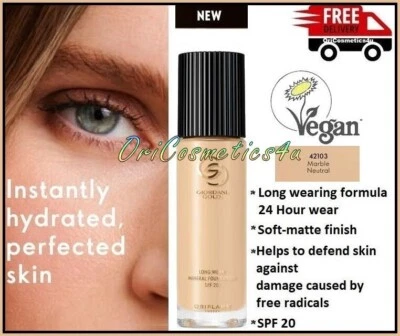 Oriflame Giordani Gold Long Wear Mineral Foundation SPF20   -   Marble Neutral - Image 1 of 4