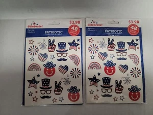 Patriotic Temporary decorative Tattoos, Labor Day, America, 4th of July, 96 pcs - Picture 1 of 1