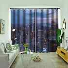 Spectacular Central City Night Sceneprinting 3D Blockout Curtains Fabric Window