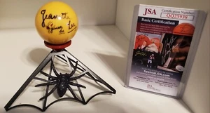 Jeanette Lee The Black Widow Signed Logo Billiards Cue Ball & Custom Stand JSA - Picture 1 of 8
