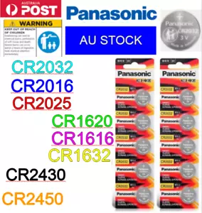 PANASONIC BATTERY CR1220 CR1616 CR1620 CR1632 CR2032 CR2025 3V ROUND BATTERIES - Picture 1 of 17