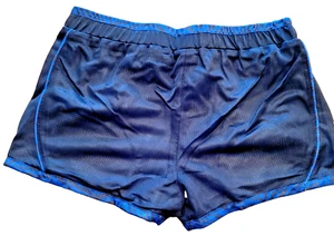 REVERSIBLE- Girls Cheer, Gym, Dance Shorts Royal/Black - Size Large - New - Picture 1 of 7