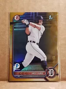 2022 Bowman 1a edizione oro/50 Jace Jung RC Detroit Tigers - Foto 1 di 2