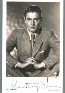 Rudolf Prack Original Signature On Ross Card No. 1550 A