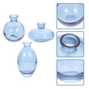 3 Pcs Gold-drawn Glass Vase Office Vases for Decor Centerpiece Table - Picture 1 of 12