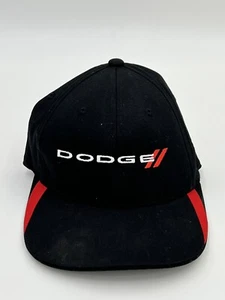 Dodge Vintage word logo Stripe Red/black Fitted S/M - Picture 1 of 6