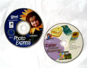 Vintage Ulead Systems Photo Express 2.0 CD Disc 2 & Color Flatbed Scanner - Bild 1 von 3