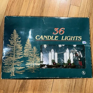 H.S. BASTELN MFG. VINTAGE 36 KERZENLICHTER KERZENLEUCHTER 9 STRANG TRIOS - Bild 1 von 4