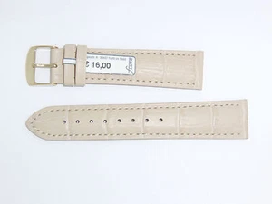 "Reloj de cuero de vaca genuino FLUCO (Alemania) correa de correa 20 mm beige ""Imola"" - Imagen 1 de 3