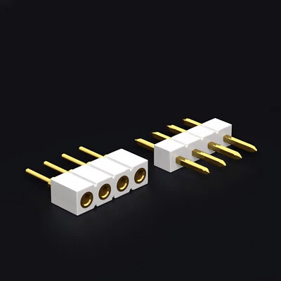 WHITE Pin & Socket Strips | for Philips Hue GRADIENT Lightstrip | 4 Pin Single - Image 1 of 3