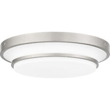 Quoizel Cromwell 15" Flush Mount Nickel/White Painted Etched - CWL1615BN