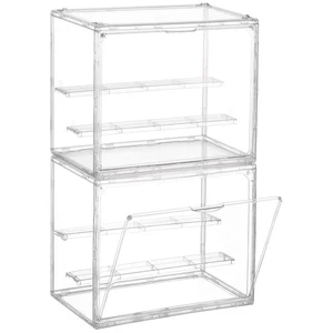 2 Pack 3 Layer Adjustable Figure Display Case, Acrylic Display Case for Colle... - Picture 1 of 7