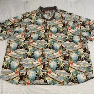 Tommy Bahama Coconut Point Hawaiihemd 3XLB Hula Mädchen Ananas Tencel - Bild 1 von 7