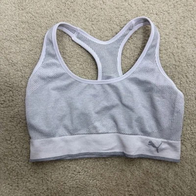 Puma Women's Racerback Sports Bra Gray Size XL - Image 1 of 4