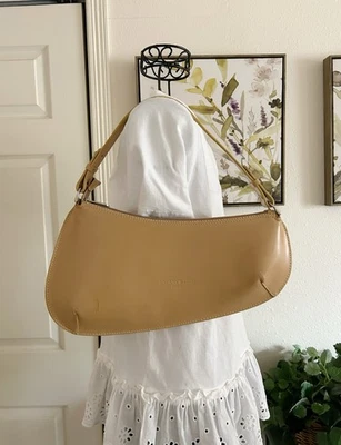 Винтажная Tiffany & Fred Париж бежевый ассиметричный Дамская сумка наплечная сумка - Изображение 1 из 4