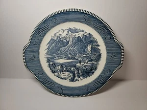 Currier and Ives 11-1/2” Royal China Serving Plate w/Handles The Rocky Mountains - Picture 1 of 8