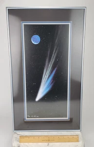 Kim Poor Lithograph Valley Galaxy Nebula Space Planets Art Matted Framed Print - Picture 1 of 12