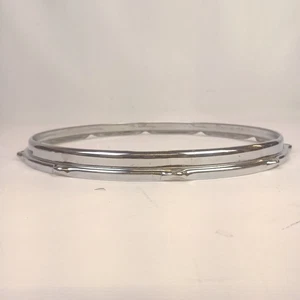 Slingerland 10Lug 14"Chrome-BRASS Stick-Saver Snare Drum COB Rim/Hoop Vintage60s - Picture 1 of 8