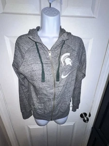 Sudadera con capucha Nike para mujer X pequeña Michigan State Spartans gris vintage XS - Imagen 1 de 15