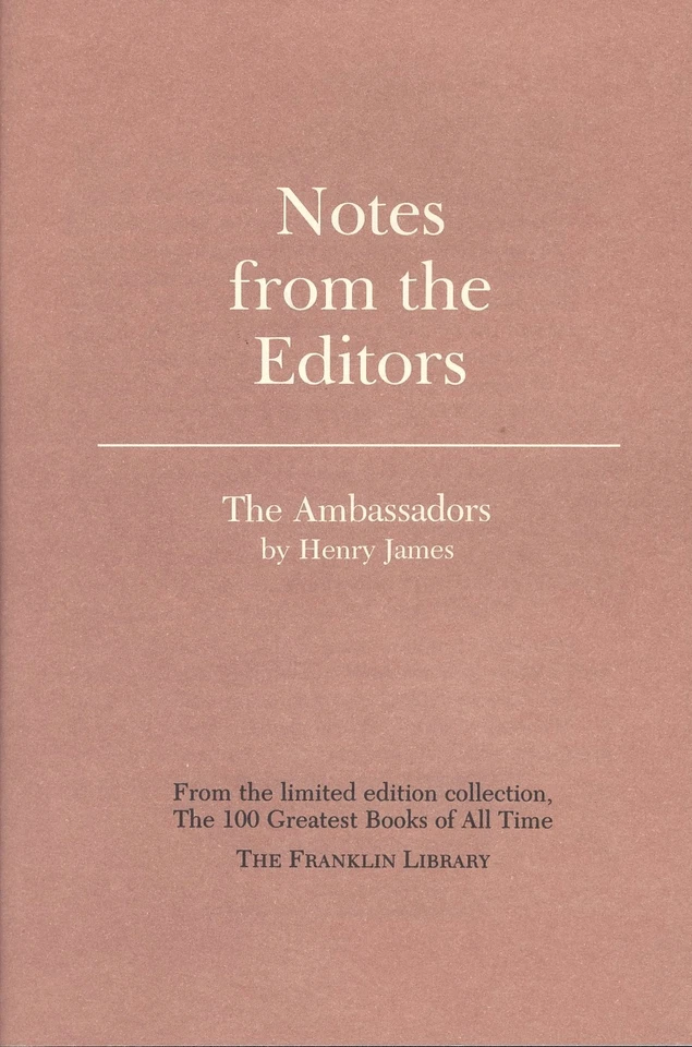 Notes from the Editors - Franklin Library - Henry James - The Ambassadors Foto 1 de 1