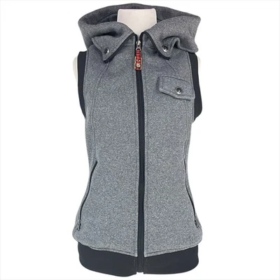 BURTON женщин DryRide звезда с капюшоном молнии жилет сноуборда лыж серый/черный размер S - Изображение 1 из 4