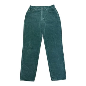 Vintage Lee Riveted Corduroy Mom Pants Women’s Size 30 x 30 Green USA - Picture 1 of 9