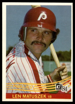1984 Donruss Len Matuszek #549 Philadelphia Phillies - Image 1 of 2