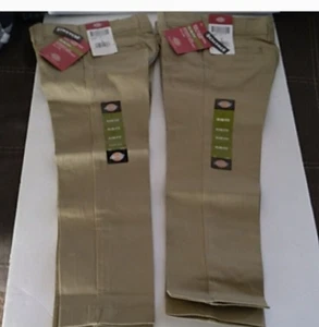 Lpt of 2 Dickies Twill Strech toddler Girls Pants 5 Slim Fit Straight leg *New* - Picture 1 of 4