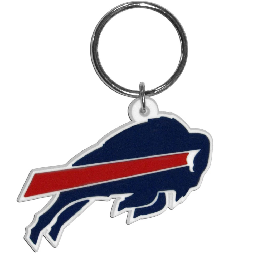 Buffalo Bills Logo Flexi Split Ring Key Chain NFL Football - Image 1 of 1