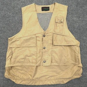 Vtg FALCON BRAND SE Woods Bird Hunting Vest Large Beige Game Pheasant Shooting - Picture 1 of 9