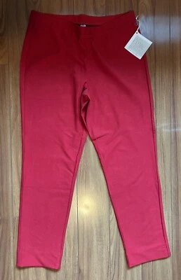 Calça Wynne Layers feminina perna reta/alça elástica vermelha--tamanho grande--nova com etiquetas - Imagem 1 de 4