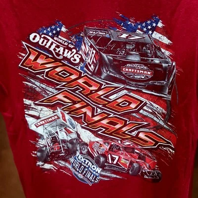 Camiseta Grande World Of Outlaws Finales Mundiales Dirt Track Charlotte Textron Offroad Foto 1 de 4
