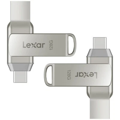 Lexar 128GB 2-in-1 Dual Flash Drive USB-C and USB-A,  Mac-Android- PC– 2 PACK - Image 1 of 4