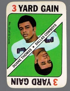 Tarjeta de fútbol americano 1971 Topps Game Duane Thomas #15 - Imagen 1 de 2