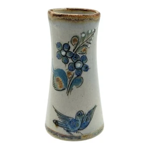 Vintage Ken Edwards Tonola Hand Painted Miniature Bud Vase Bird Mexican Pottery - Picture 1 of 7