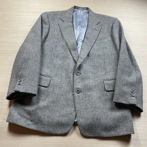 Vintage 90s Tweed Jacket Sports Coat Tom James Size 40 Blazer Men’s Made in USA - Picture 1 of 13