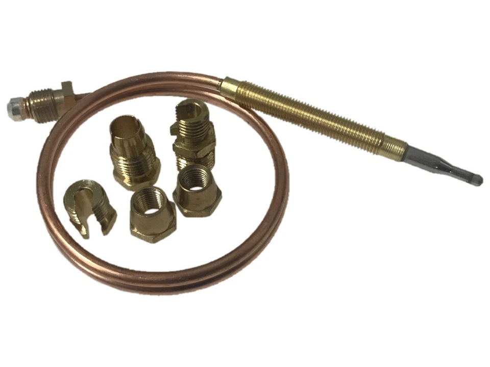 SUPER UNIVERSAL THERMOELEMENT MIT KURZEM SCHLANKEM GEWINDE 45 CM / 450 MM LANG HOLZKOHLEGRILL  - Bild 1 von 1