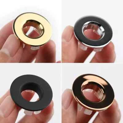 Bathroom Basin Ceramic Sink Open Hole Overflow Cover Trim 22-24mm Series 5 - Image 1 of 4