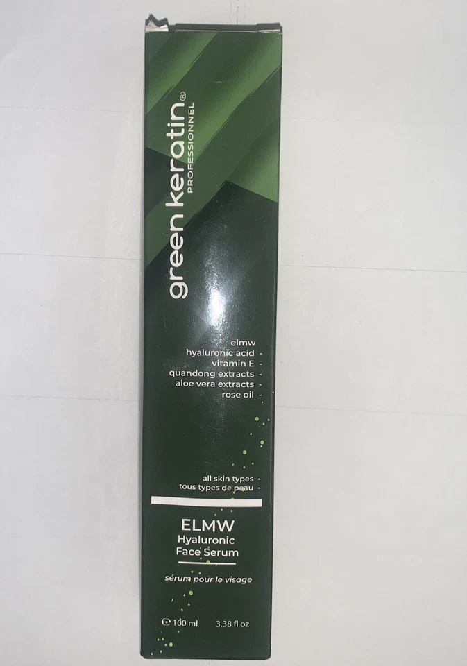 Suero de ácido hialurónico de queratina verde con vitamina E, ELMW 3,38 fl oz Foto 1 de 1