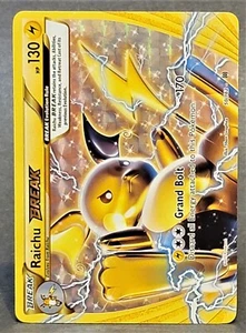Pokemon Raichu BREAK 50/162 Rare BREAKthrough Misprint Upside-down Error NM - Picture 1 of 3