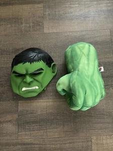 Disney Store Hulk Mask And Knock Off Hulk Hand Lot - Picture 1 of 7