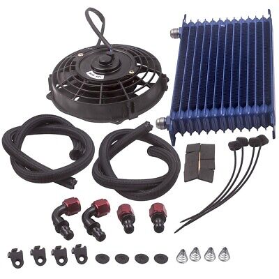 13 Row Trust Oil Cooler Thermostat Sandwich Plate Kit + 7  Electric Cooling Fan • 109€