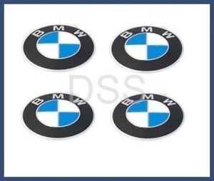 Genuine BMW Wheel Center Hub Cap Emblem Stickers 70mm Set (x4) OE 36136758569