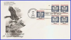 USA3 #O127 U/A ARTCRAFT FDC PB4 Gran Sello - Imagen 1 de 1