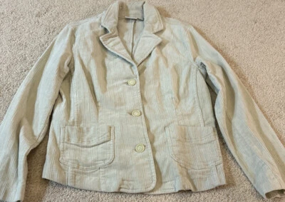 Chaqueta Blazer Sonoma Mujer Caqui Tostado Pana Elástica 3 Botones 2 Bolsillos M Foto 1 de 4