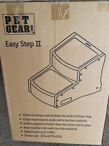 Easy Step II Haustiertreppe 2 Stufen für Katzen Hunde bis 75 Pfund kein Werkzeug erforderlich - Bild 1 von 2